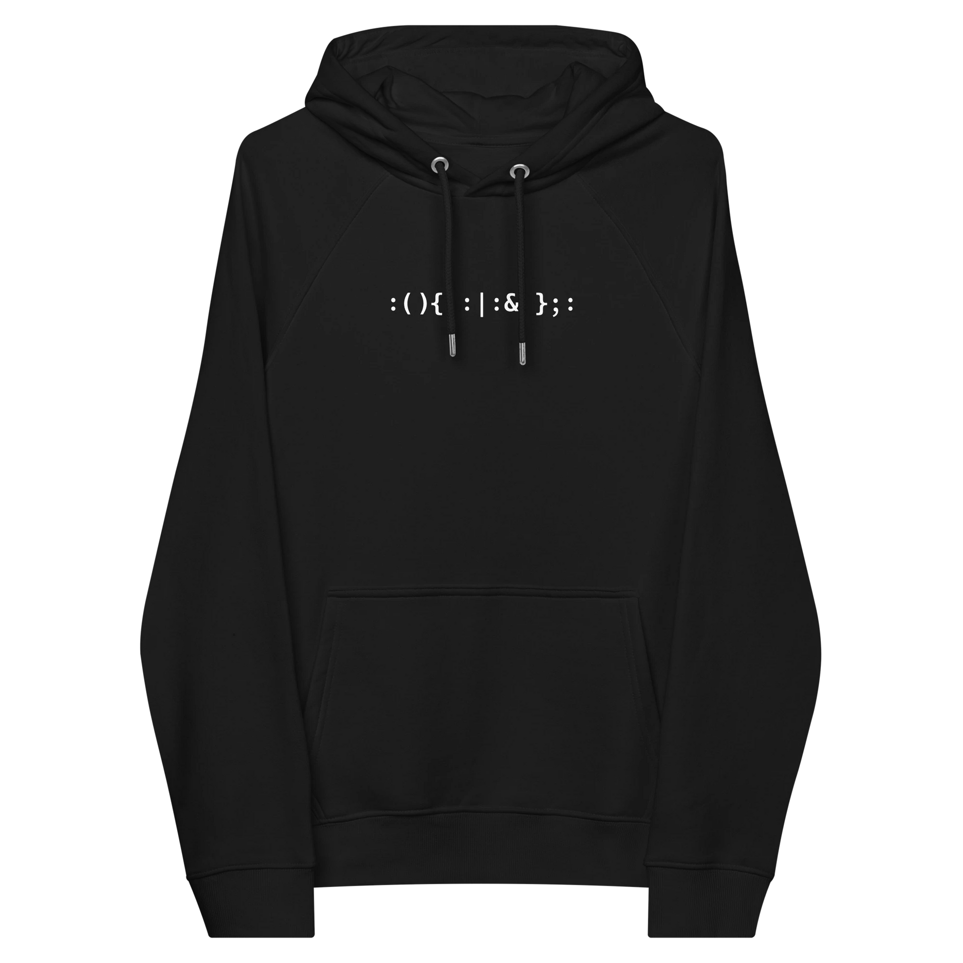 Fork bomb premium hoodie front flat 2 front